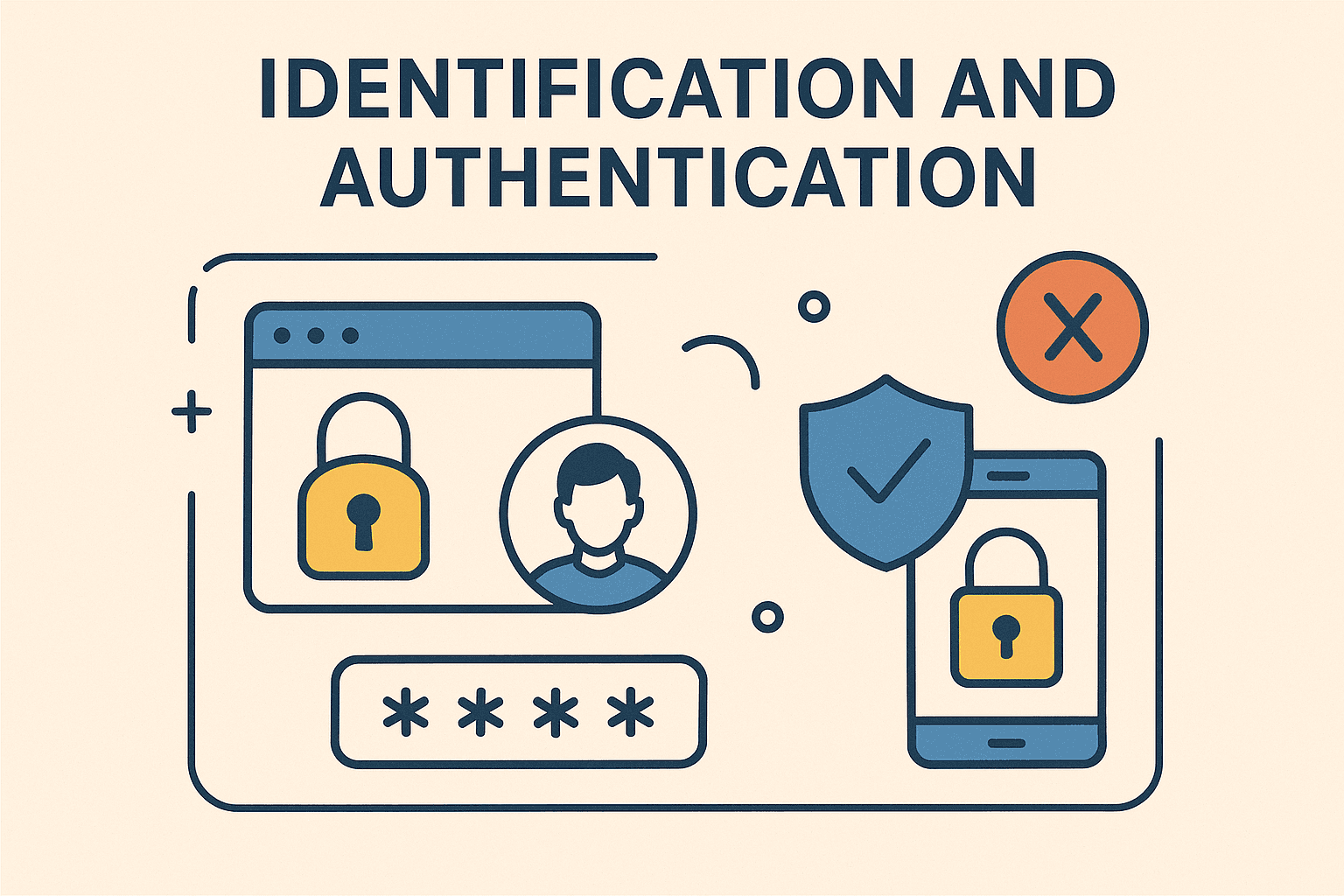 Illustration showing unauthorized access to admin panel via URL manipulation.